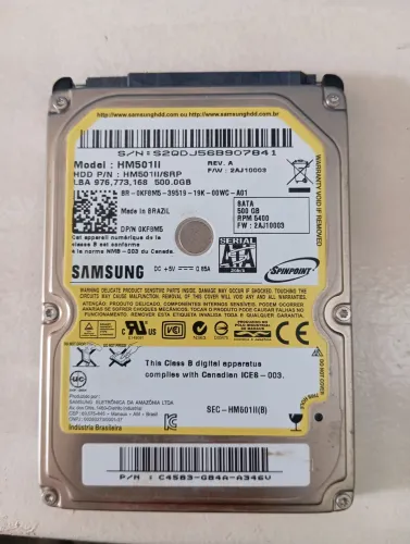 HD Samsung 500 gb notebook