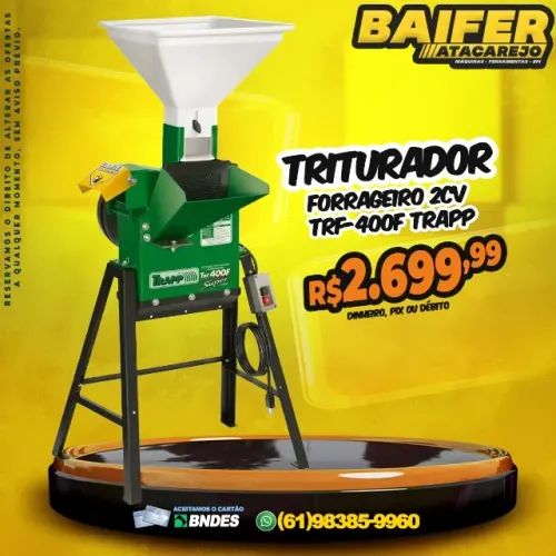 Triturador Forrageiro 2cv Trf-400f Trapp