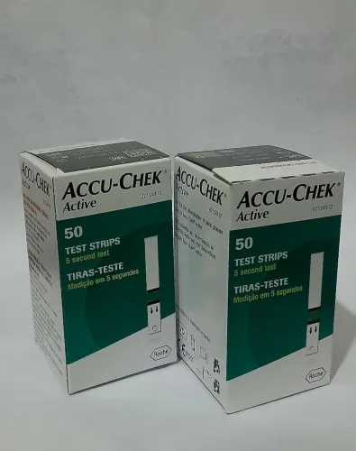 Tiras Para Medição De Glicose Accu-chek Active 2 caixas com 50 unidades cada - Roche