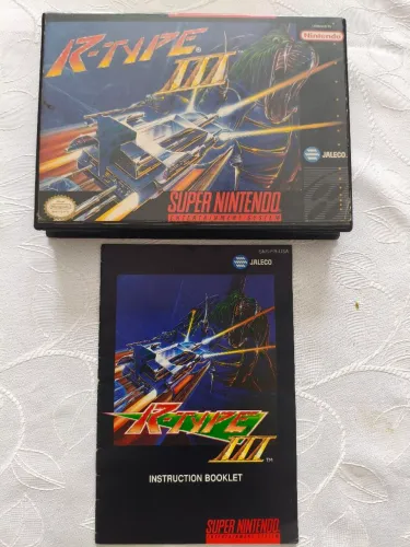 Manual raro SNES Rtype 3 + brinde