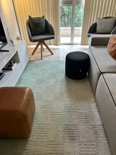 TAPETE RELEVO CINZA SALA 1,50x2 metros