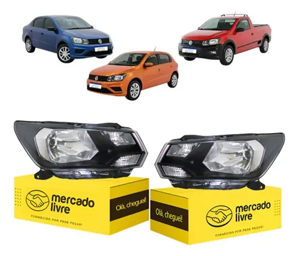 Par Farol Saveiro G7 Gol Voyage G8 2019 2020 21 22  2023 Ambos Lados