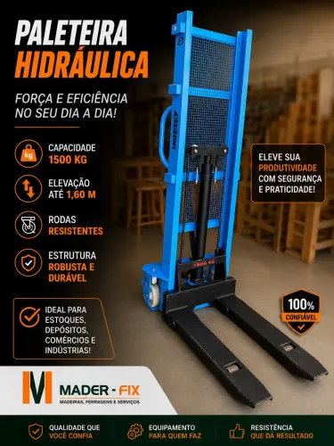 Paleteira manual 1,5 tonelada semi-nova