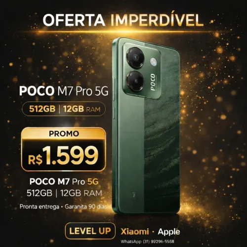 Xiaomi POCO M7 Pro 5g 512/12GB. Novo lacrado com garantia 