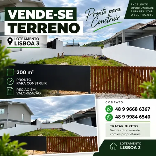 VENDO TERRENO LOTEAMENTO LISBOA 3