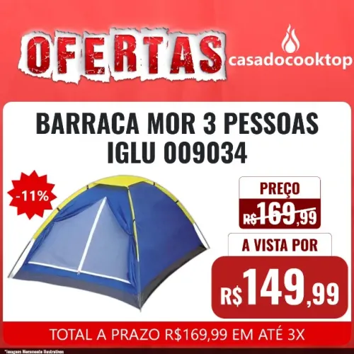 BARRACA MOR IGLU 3 PESSOAS AZUL NEW 409034