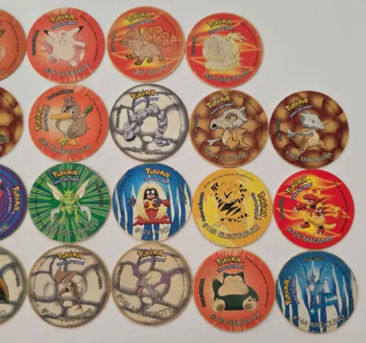 Tazos Pokémon Elma Chips 43/45. (Não holográficos)