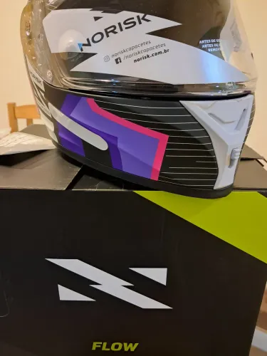 CAPACETE NORISK FLOW VI ZION PURPLE 60/L NUNCA USADO