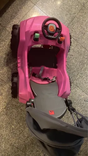 Carrinho de Passeio e Pedal Capota Super Banjipe Rosa Bandeirante