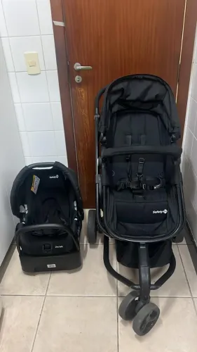 Carrinho de Bebe Safety 1st, Travel System Mobi NV Trio, Full Black