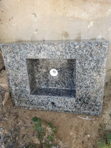 Pia para banheiro de granito completa