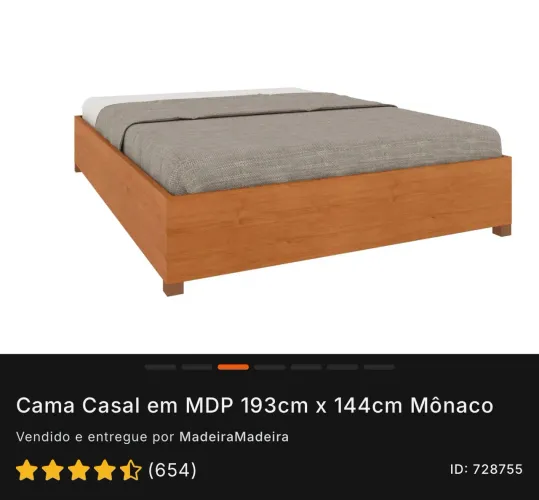 Cama casal madeira