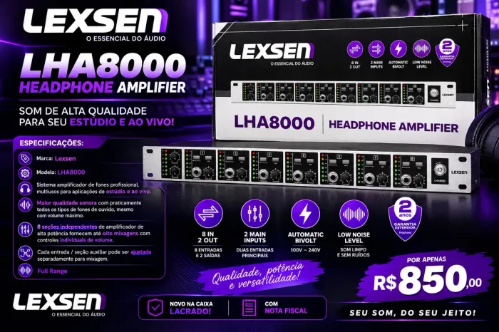 PowerPlay Lexsen LH8000 Amplificador de Fones