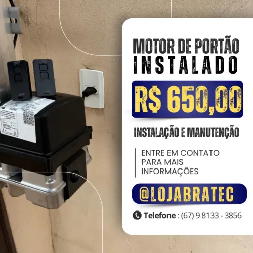 Motor de portão eletrônico de 8 segundos (instalado)