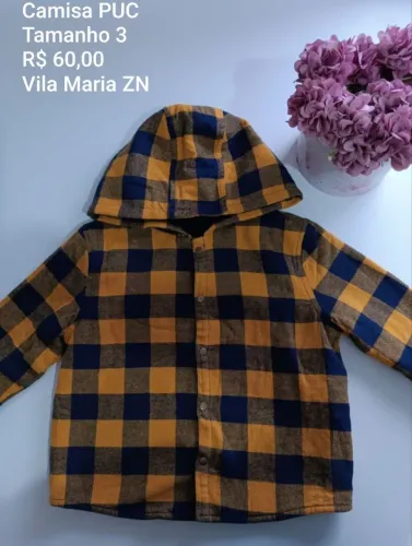 Camisa xadrez infantil Puc