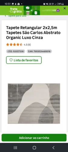 Tapete estilo orgânico