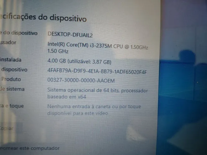 Notebook Dell i3 