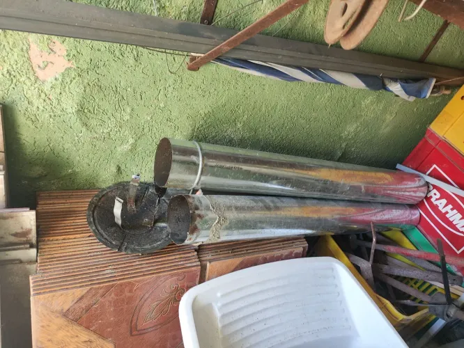 Kit chamine galvanizado 3 dutos 1 metro + Chamine 