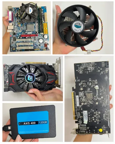 KIT PC ANTIGO COMPLETO + PLACA DE VÍDEO + SSD + PEÇAS