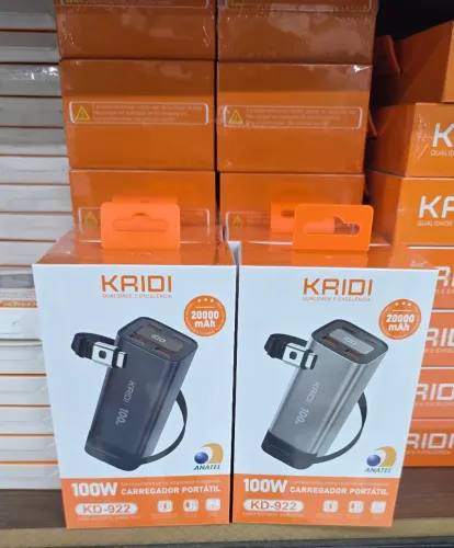 Carregador Portátil turbob100w 20000mah kaidi oriainal
