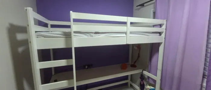 Cama solteiro multifuncional com mesa de escritório para jovens e crianças 