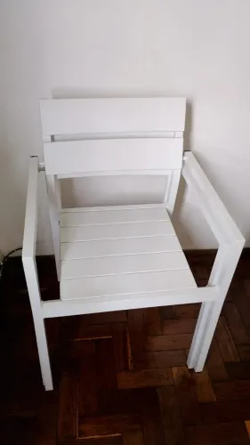 Cadeira Alumínio branco para Jardins ou varanda