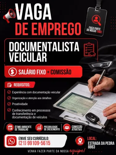 OPORTUNIDADE DE EMPREGO