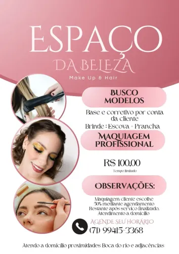 Modelo de maquiagem