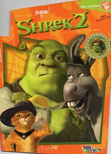 Álbuns de Figurinhas Espanhóis (Lote com 2): Shrek 2 + Los Increíbles - Bom Estado