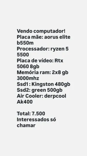Computador gamer completo