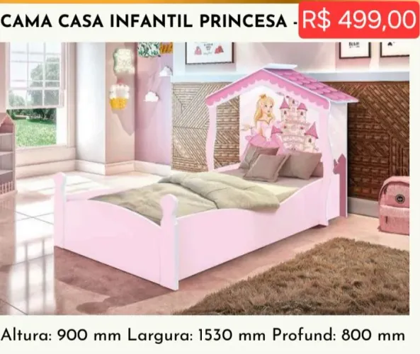 Cama casa infantil Princesa (leia a descrição)