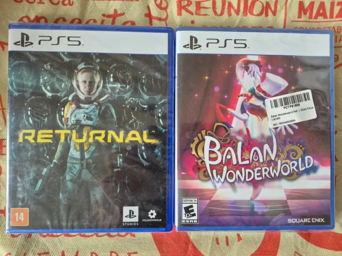 02 jogos PS5 lacrados - Returnal + Balan Wonderworld