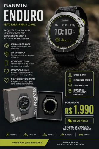 Relógio Esportivo Garmin Enduro