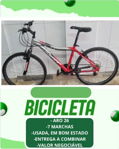 bicicleta aro 26 funcionando perfeitamente