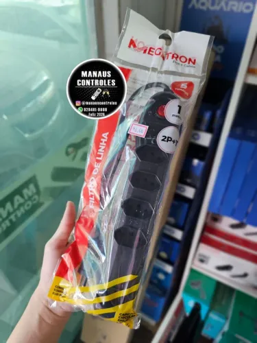 Filtro De Linha Régua 5 Tomadas 10a 2p+t Bivolt Megatron