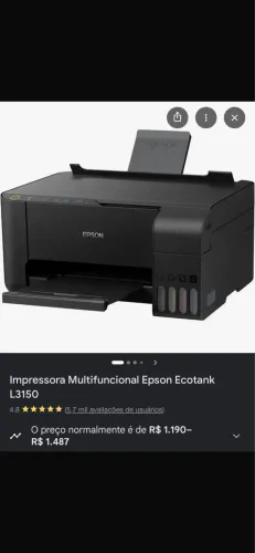 Impressora Multifuncional Epson Ecotank L3150