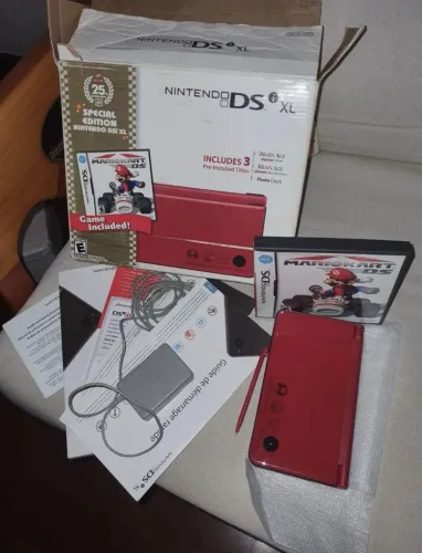 Nintendo Dsi XL edição especial Mario Kart DS com caixa