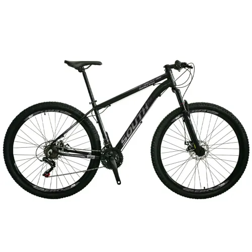 BIKE SOUTH MTB ARO 29 PRETA C/ ADESIVO CINZA