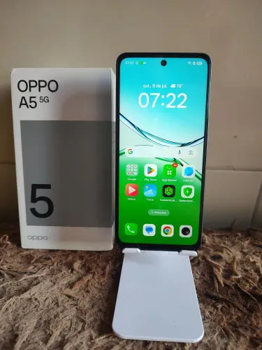 Celular oppo a5 5g com 8/256 gigas seminovo acompanha caixa e acessórios