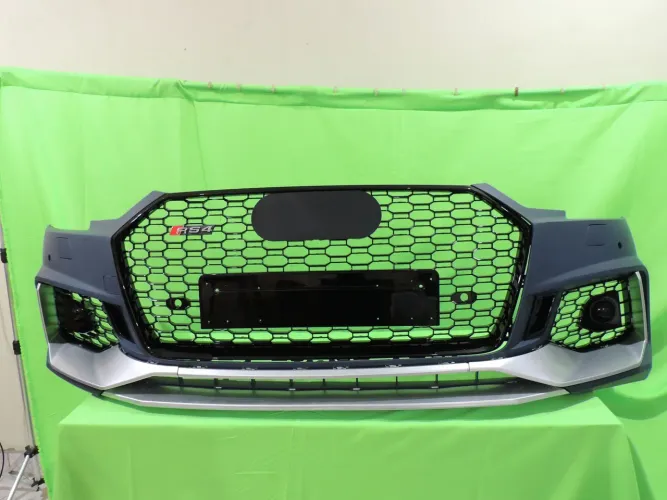 Parachoque dianteiro e Grade Colméia RS4 para Audi A4 B9 2016 a 2019