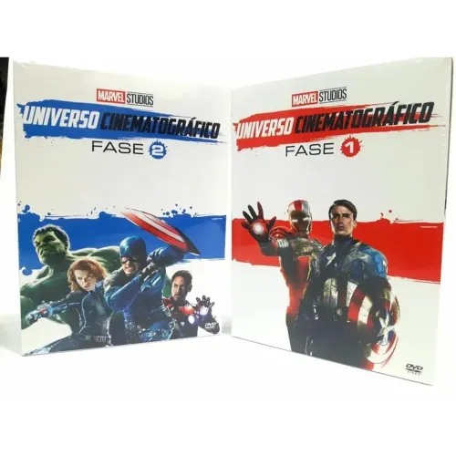 Bluray Marvel Studios Fases 1 E 2 - 12 Filmes Em 2 Boxes Originais Lacradoss