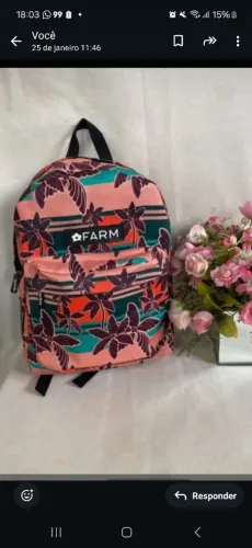 Mochila farm tam.grande. (Resido em santa cruz)