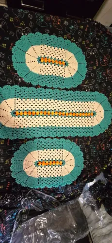 Kit Tapetes artesanais com 3 peças 