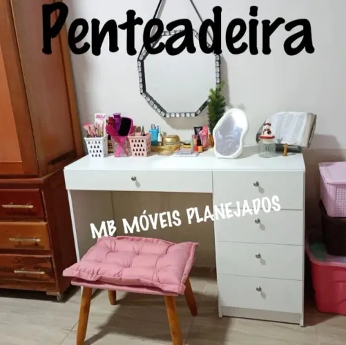 Penteadeira nova 100% MDF branco.