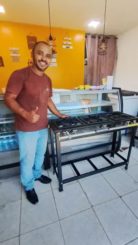 FOGÃO INDÚSTRIAL A GÁS 03 BOCAS BAIXA PRESSÃO VENÂNCIO