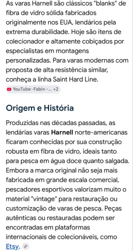 Vara de pesca oceânica HARNELL- item raro, para colecionador!!!