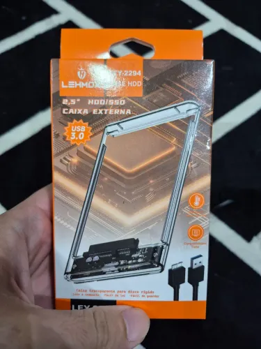 Case para HDD e SSD Lehmox USB3.0 alta velocidade novos lacrados ENTREGAMOS