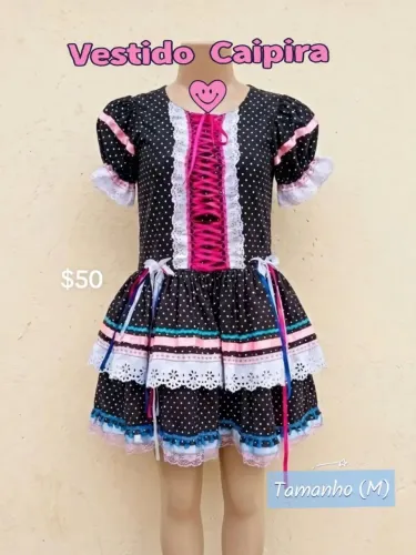 Vestido de Quadrilha Adulto M