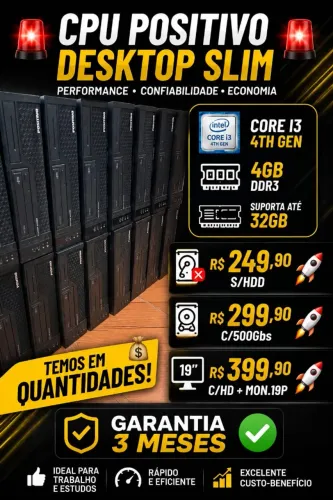 Desktop Positivo com Diversas confirgurações