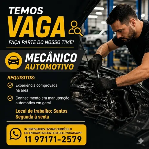 Vaga Mecânico automotivo